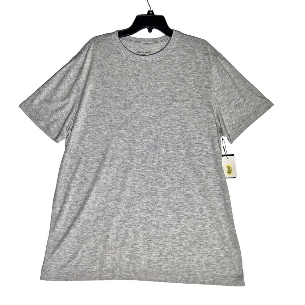 Mizzen + Main Men's T-Shirt Size XXL EasyKnit Light Gray Short-Sleeve (48)